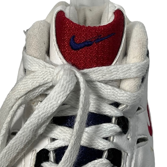 Vtg Nike Air Forefoot Women Mid Shoes Athletic Sneakers White Leather Red Purple - Picture 12 of 15